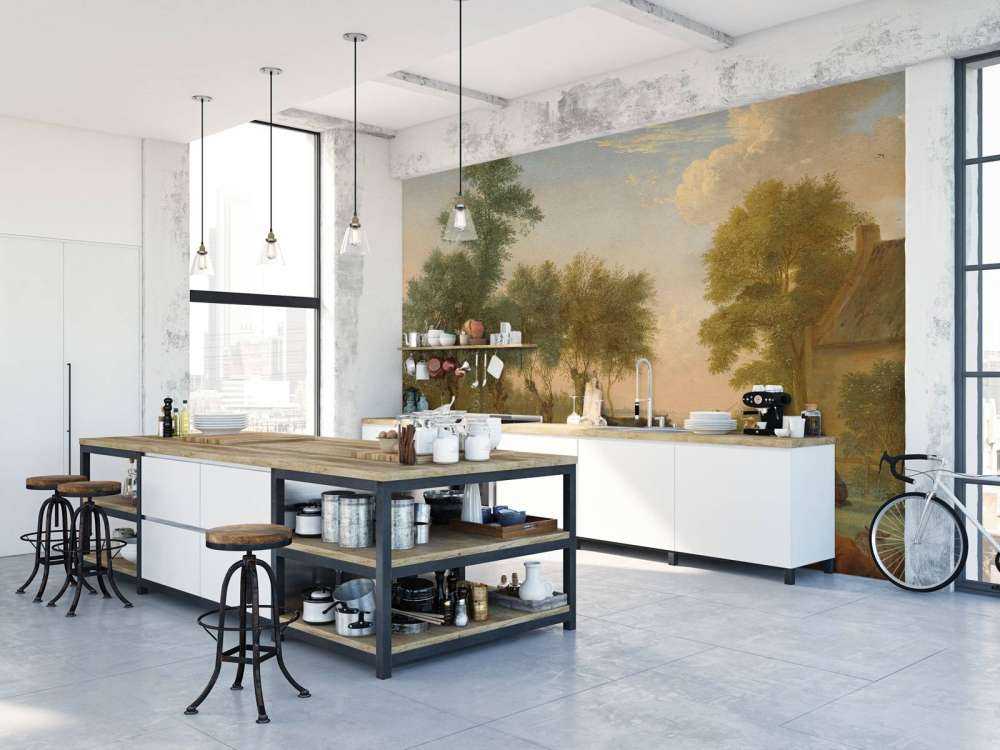 Koeien in de wei bij een boerderij