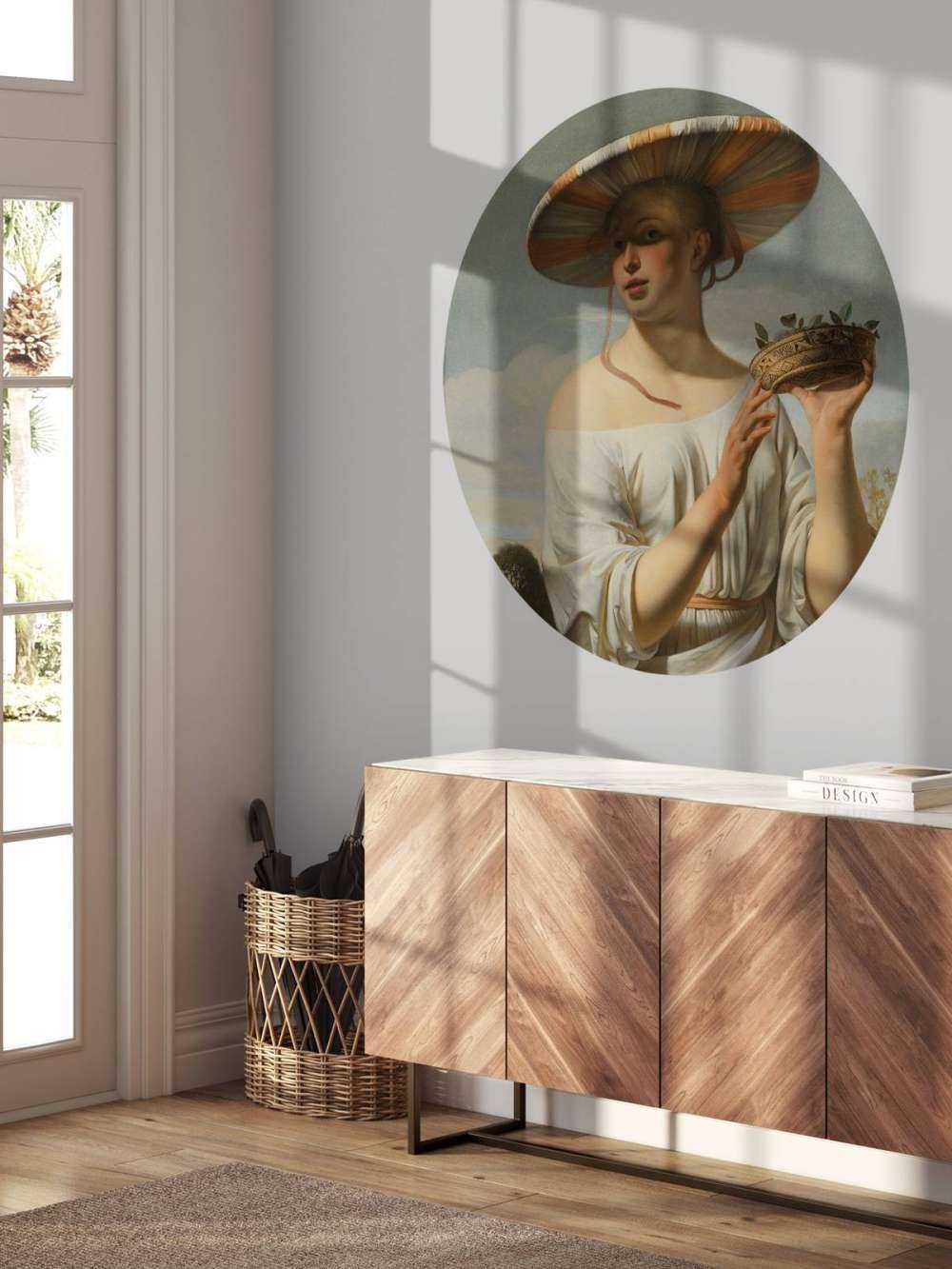 Meisje met een brede hoed