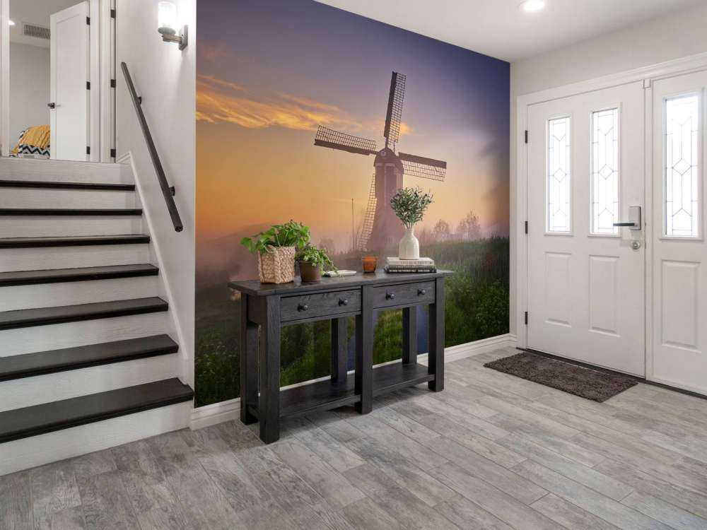 Molen bij zonsopgang