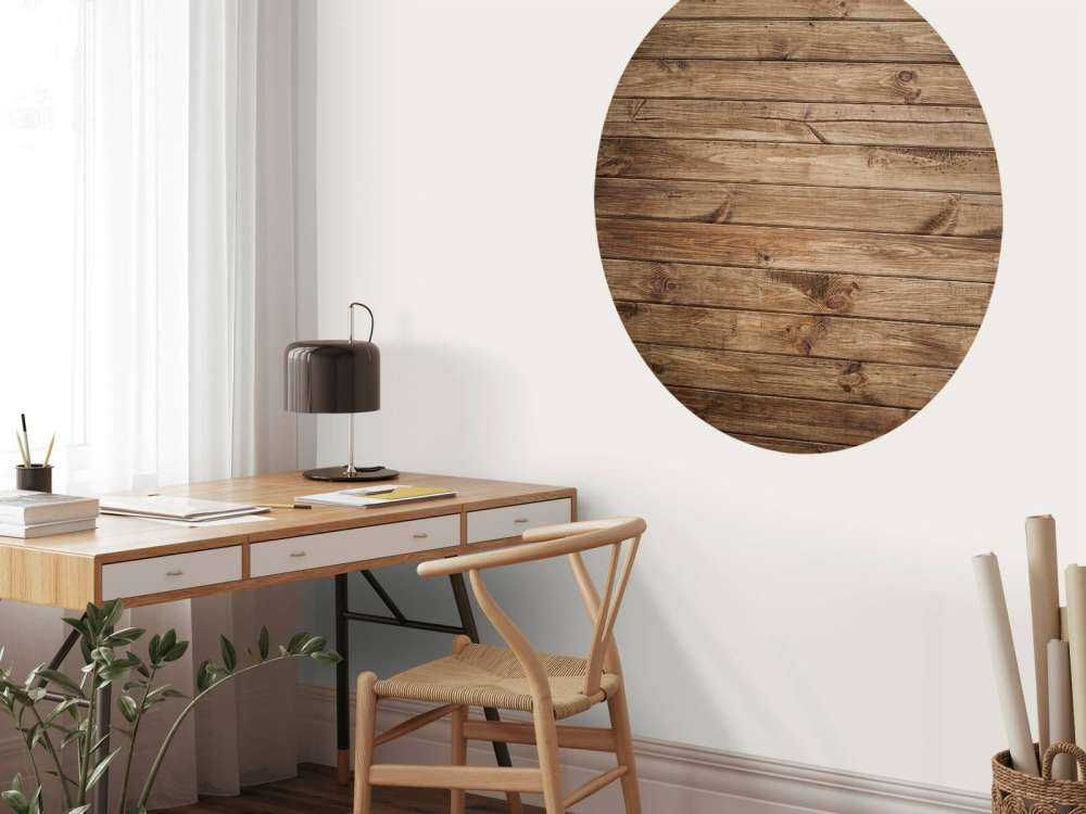 Horizontale houten planken