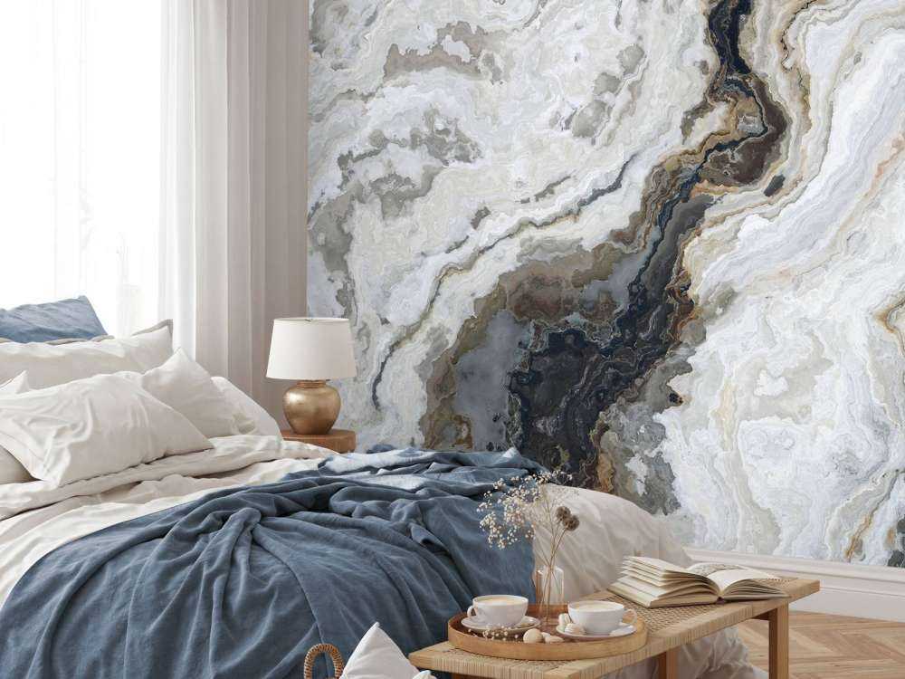 Marmer met krullend patroon