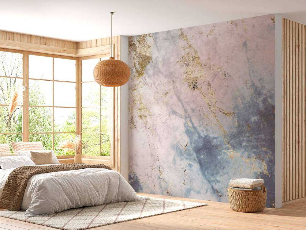 Marmer met gouden en roze accenten