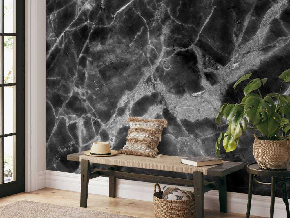 Zwart marmer met structuur