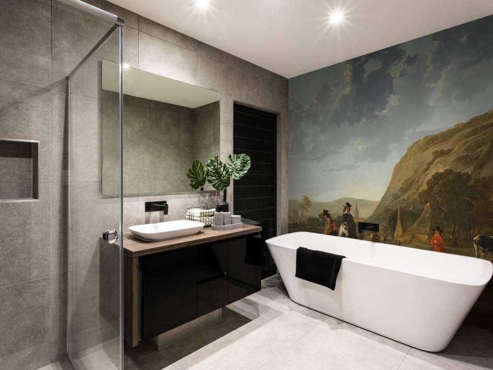 Rivierlandschap met ruiters