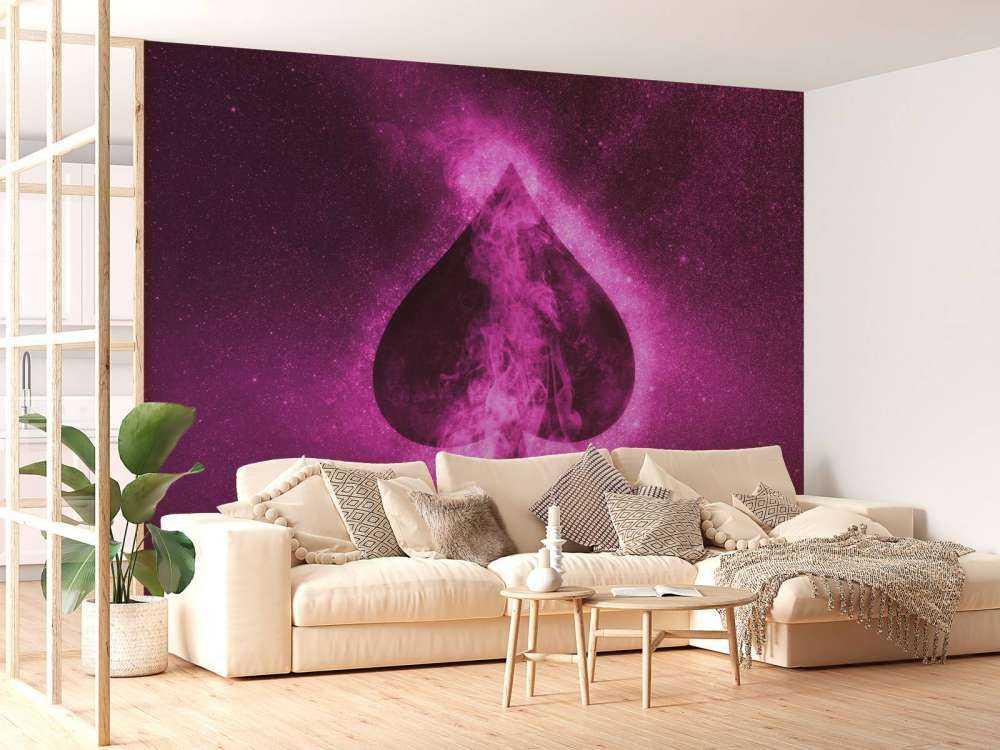 Speelkaart symbool in het roze