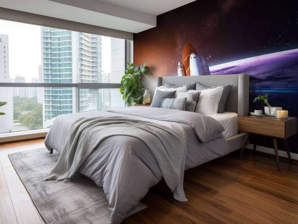 Space Shuttle in de ruimte