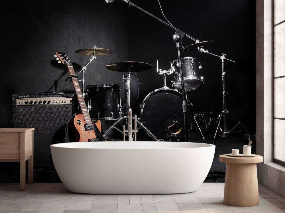 Muziekinstrumenten van een band