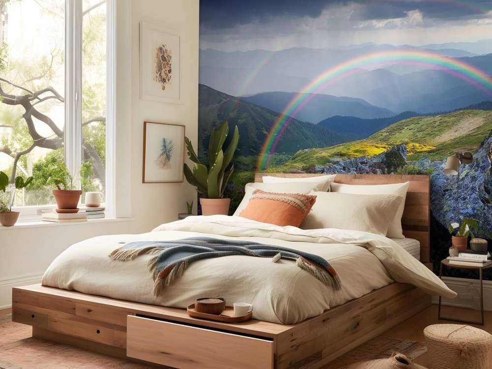 Landschap met bloemen