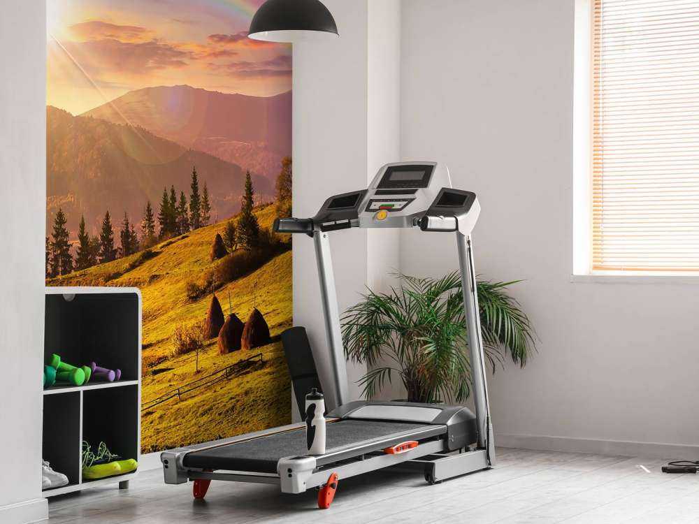 Hooibergen in berglandschap