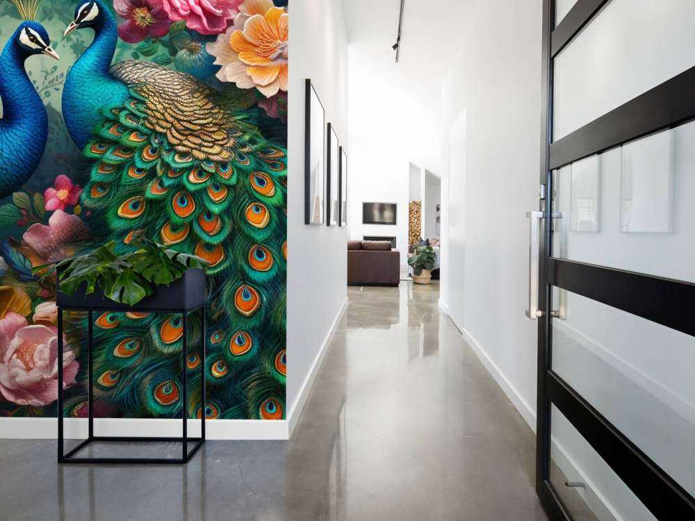 Bloemenbal met Pauwen