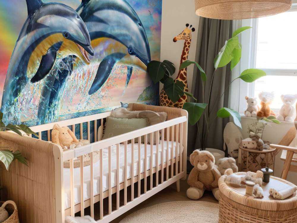 Frazer's Dolphin Mother And Baby