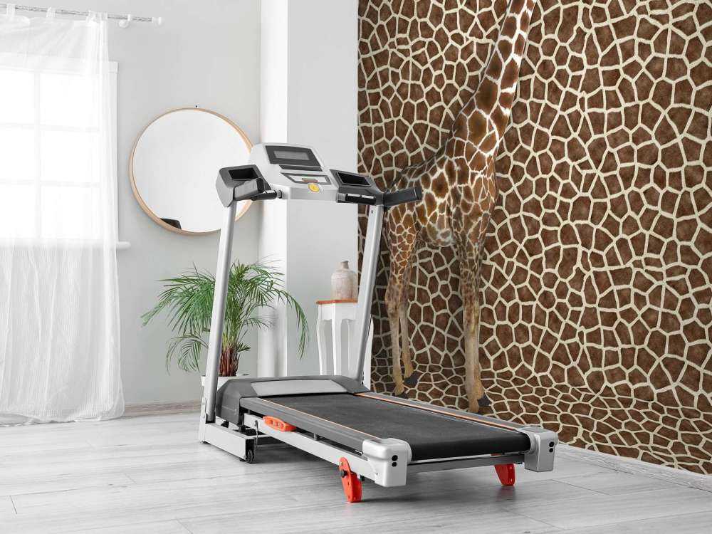 Gecamoufleerde giraffe