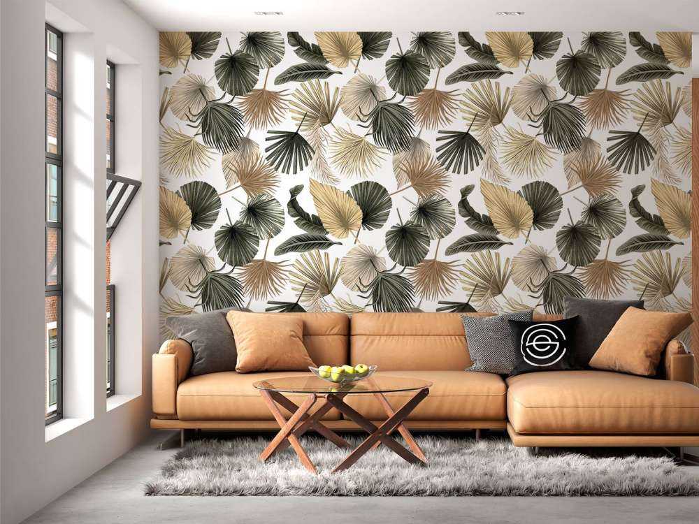 Gedroogde palmbladeren