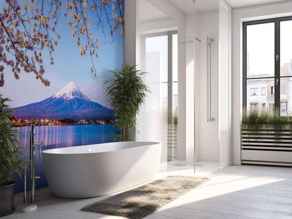 De Fuji berg aan het water