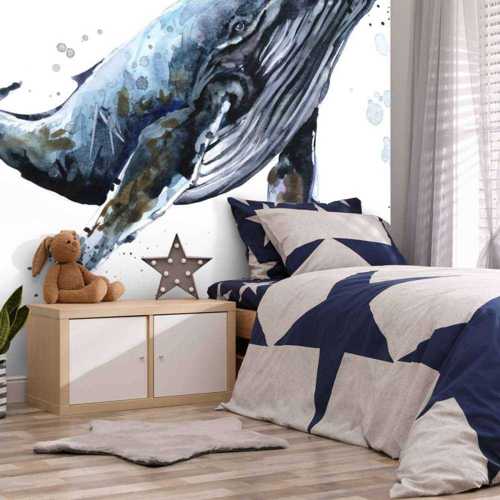 Bultrugwalvis van waterverf