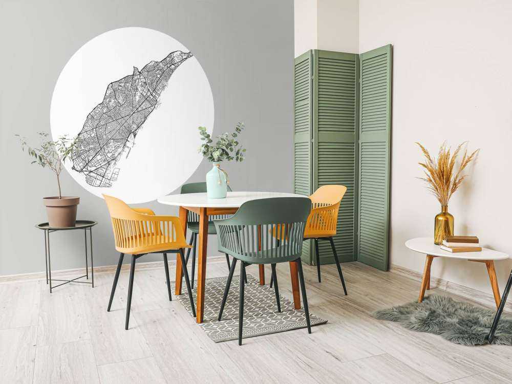 Plattegrond van Barcelona, wit