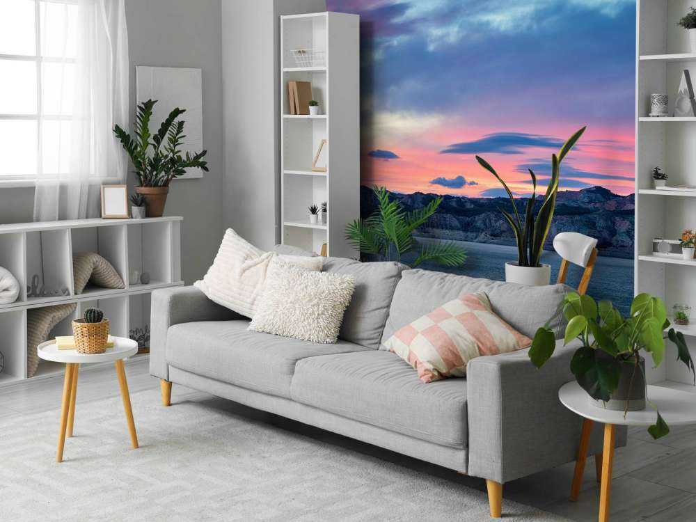 Meertje met zonsondergang