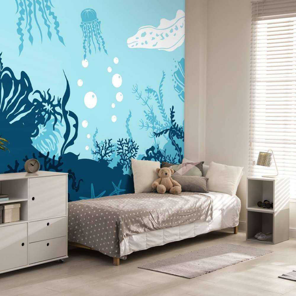 Blauwe onderwaterwereld