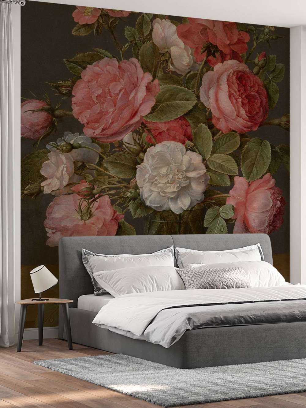 Rozen in een glazen vaas