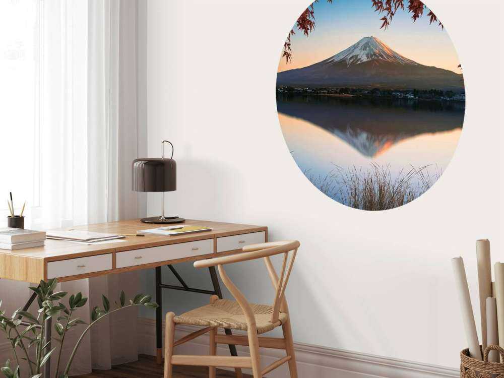 Herfstlicht over bergmeer Fuji