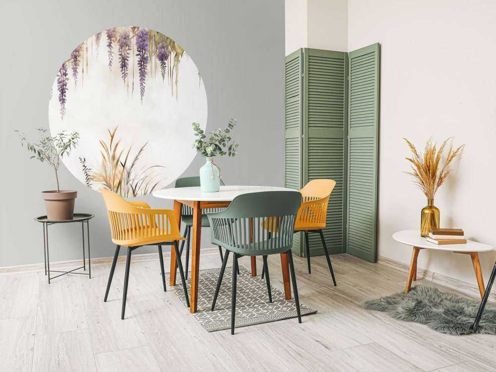 Wisteria and Field Grasses Blue