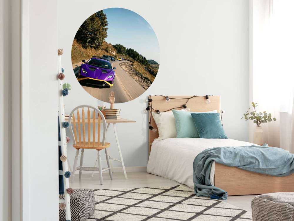 Supercar konvooi door de bergen