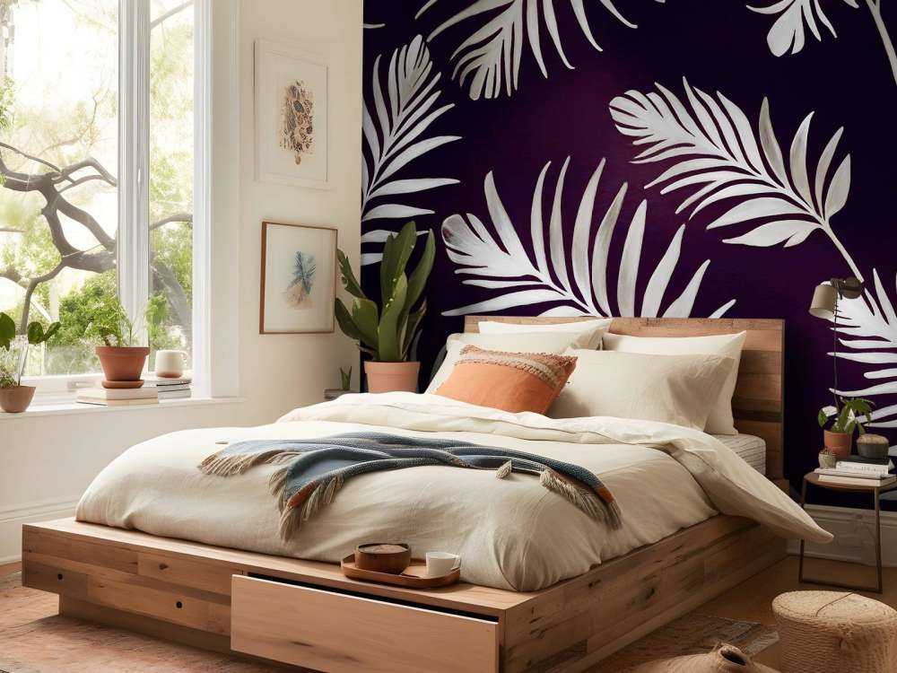 Golden leaves on dark Steel Blue