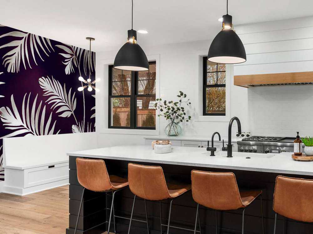 Golden leaves on dark Steel Blue