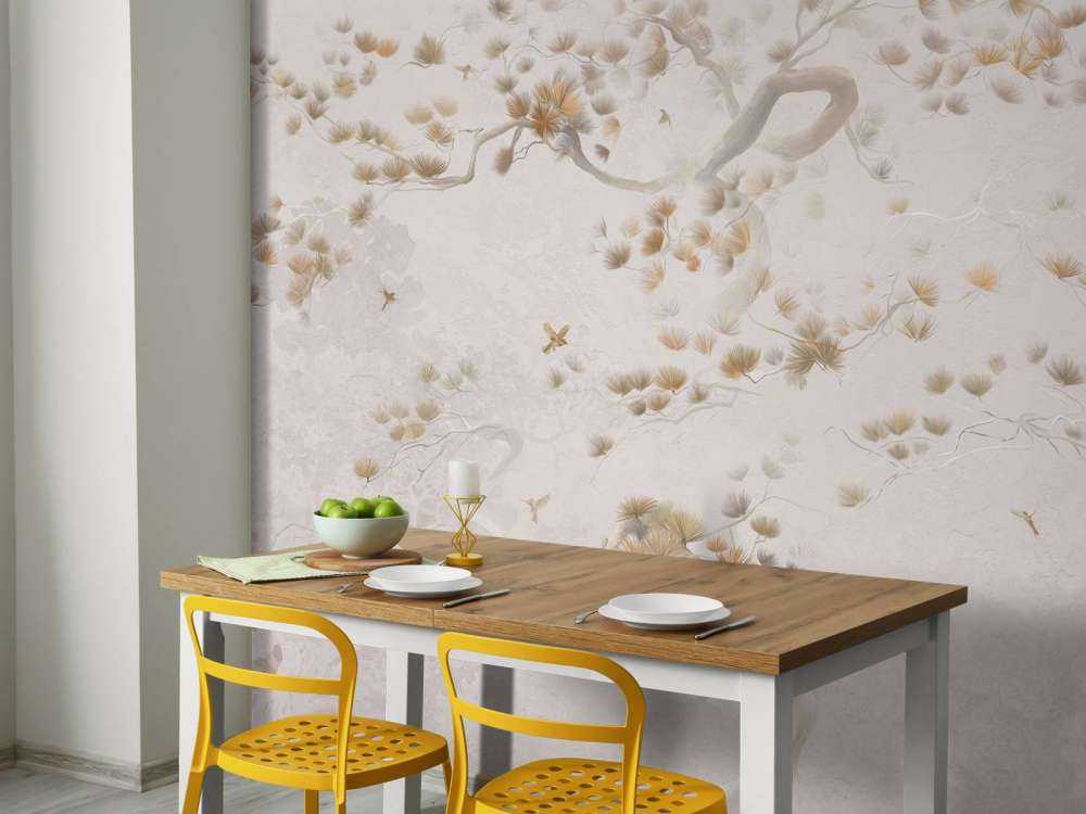 Blossom Tree Art - Beige
