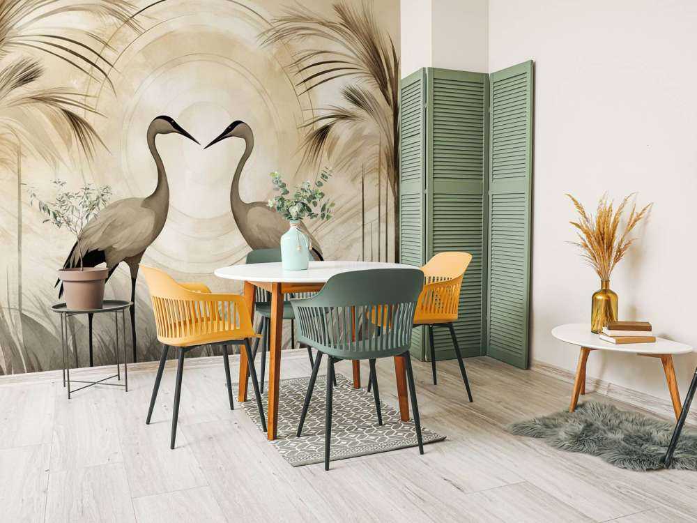 Cranes at Sunset Taupe