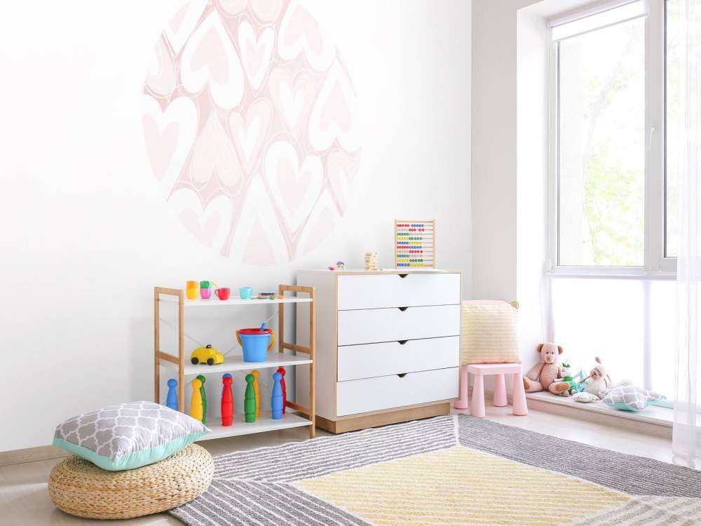 Lichte hartenvloed in poederroze