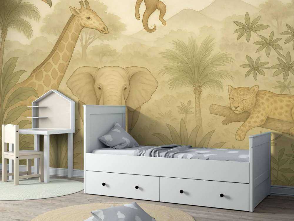 Junglevriendjes in sepia