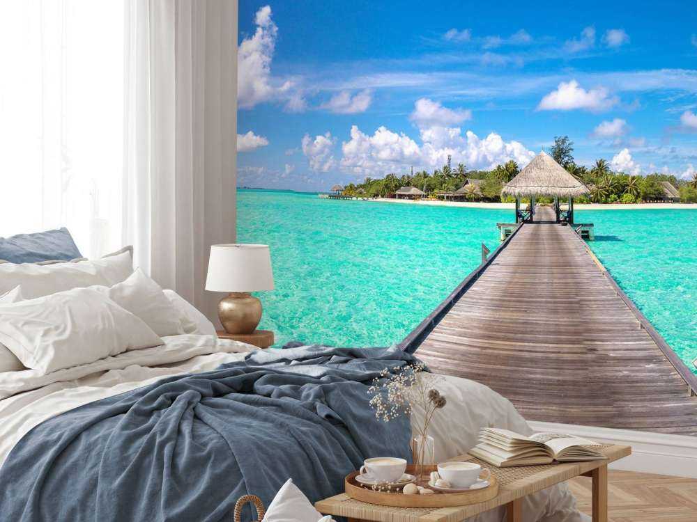 Zeesteiger aan een tropisch eiland