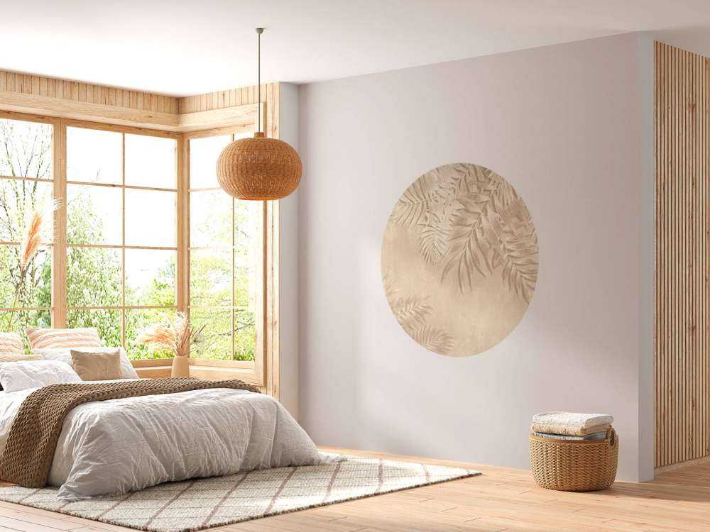 Palmbladeren textuur, beige