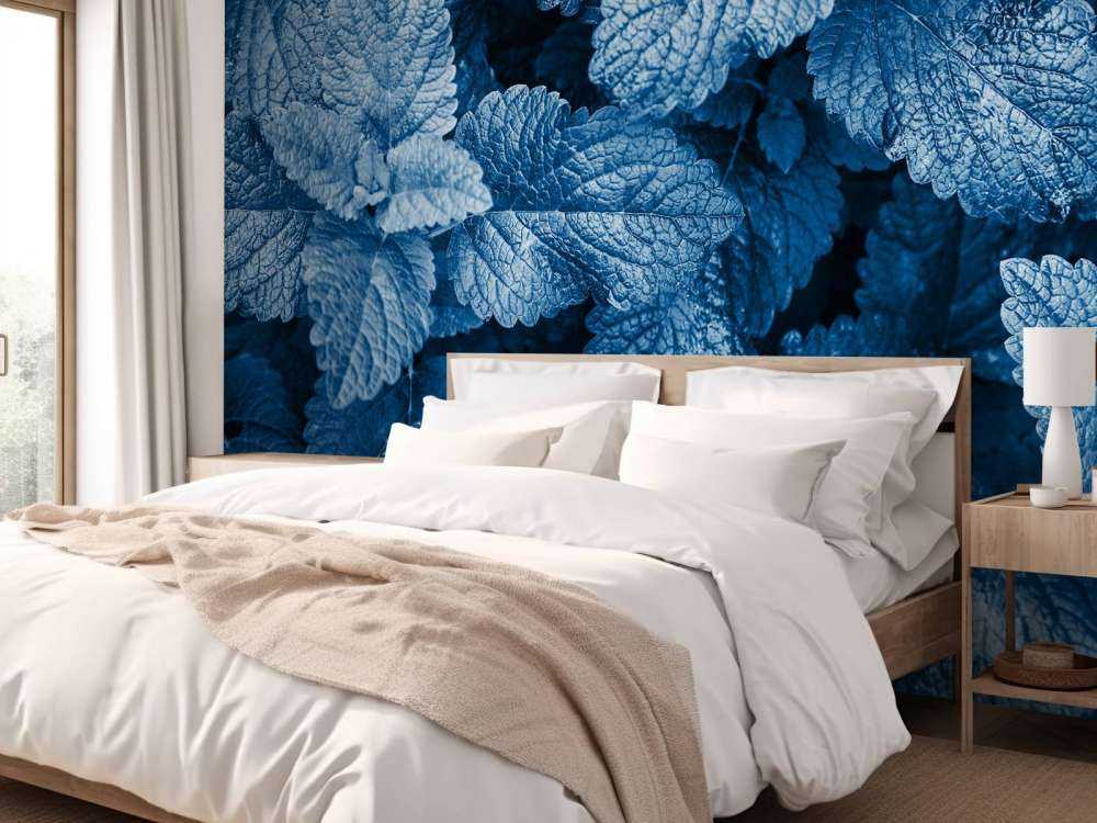 Blauwe exotische bladeren