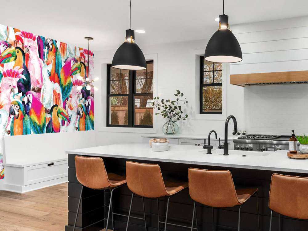 Tropisch, gekleurde vogels