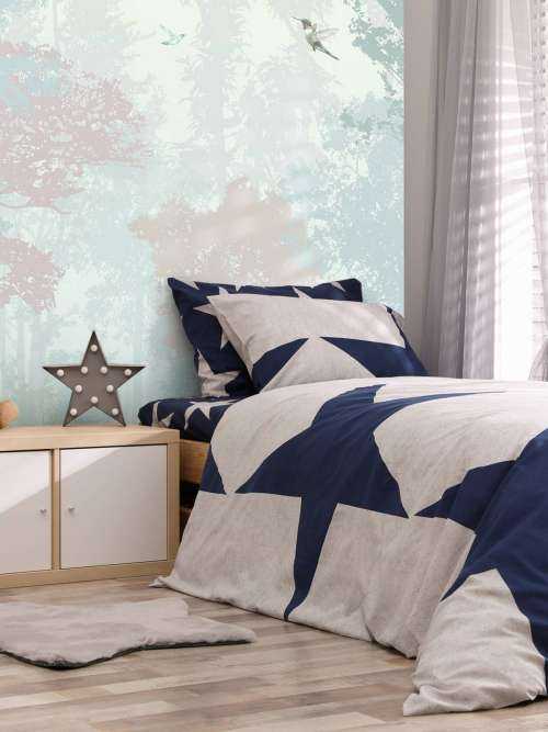 Blauw en roze bos