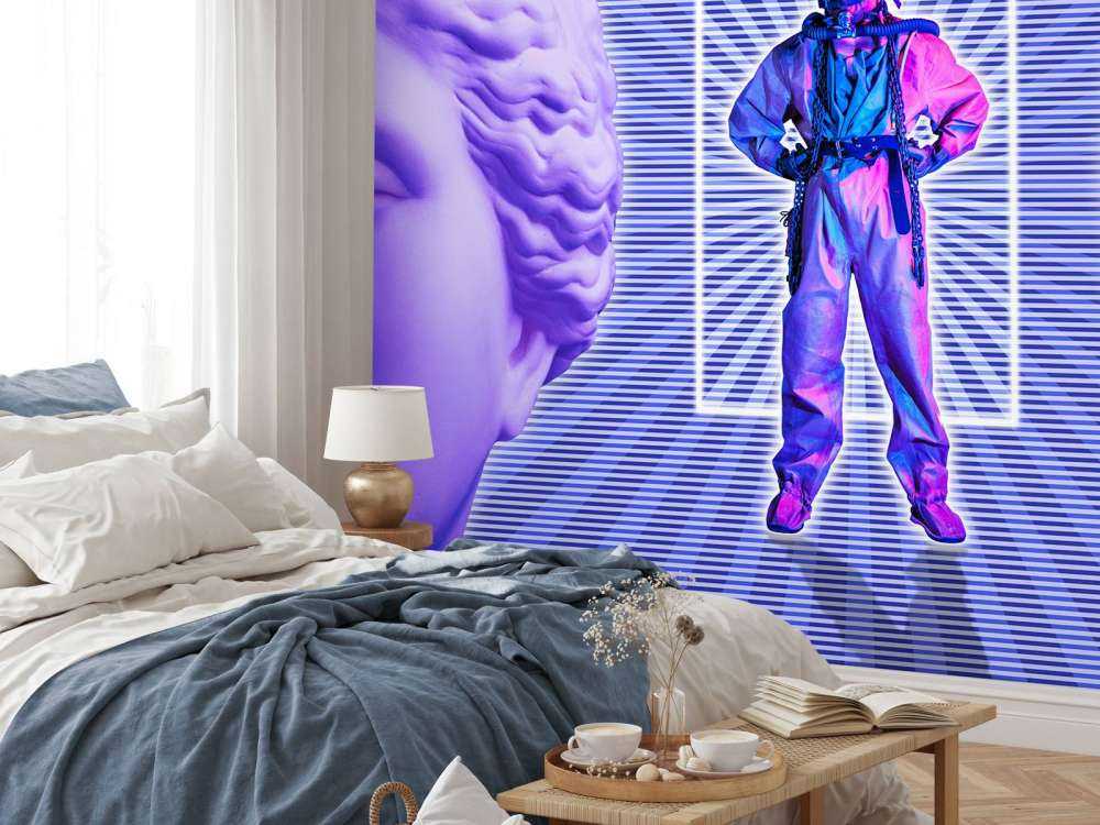 Modern design met Griekse standbeelden