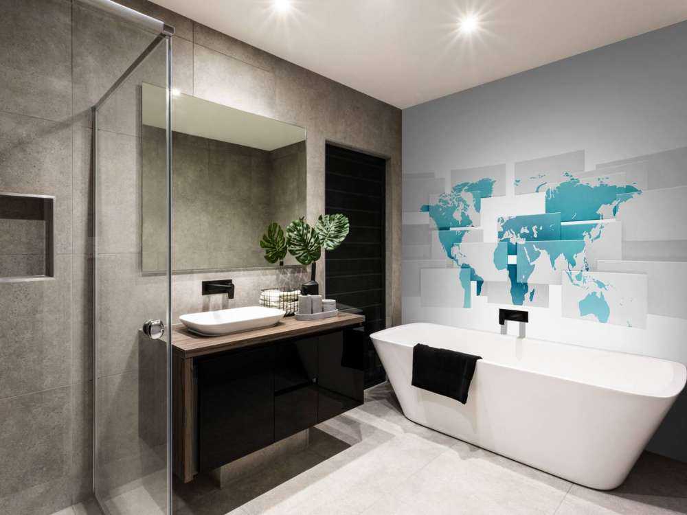 Wereldkaart op rechthoekig canvas