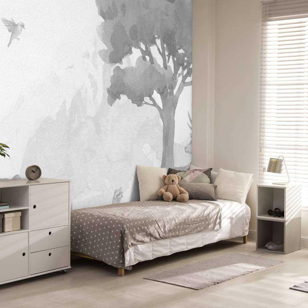 Bosdieren in zwart-wit