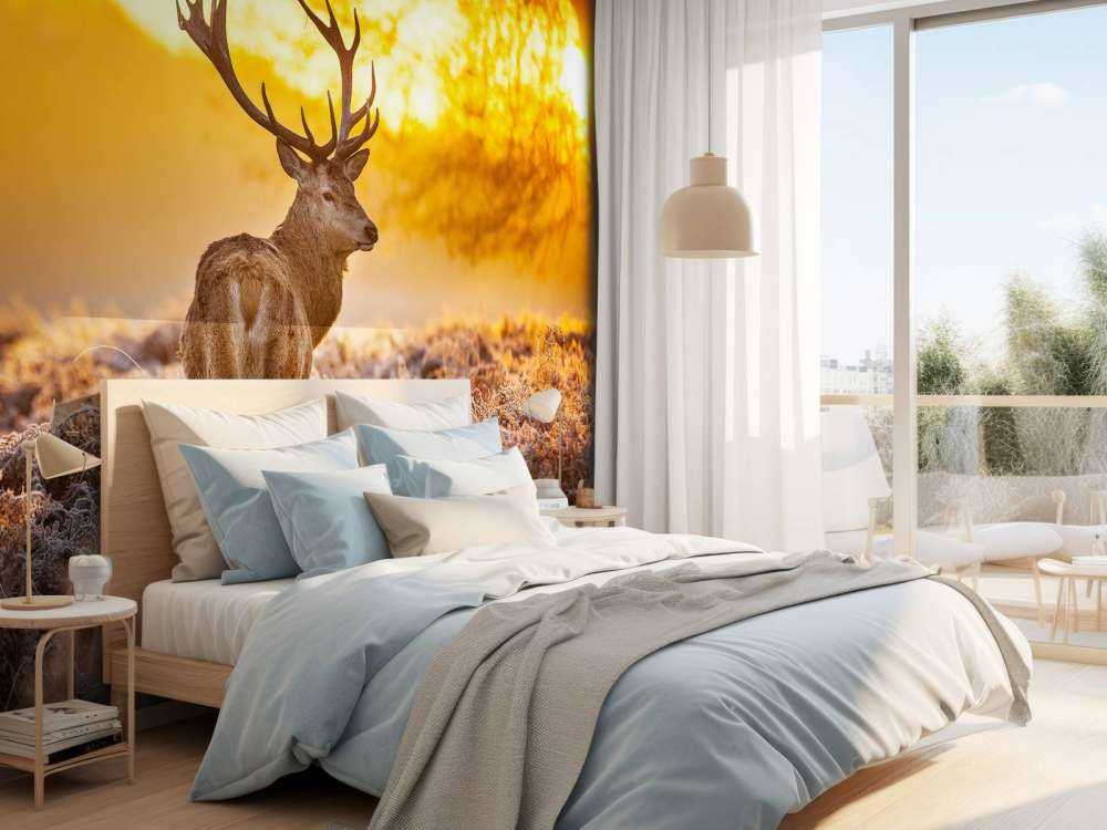 Hert met Zonsondergang