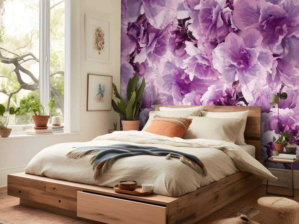 Paars-roze klaprozen design