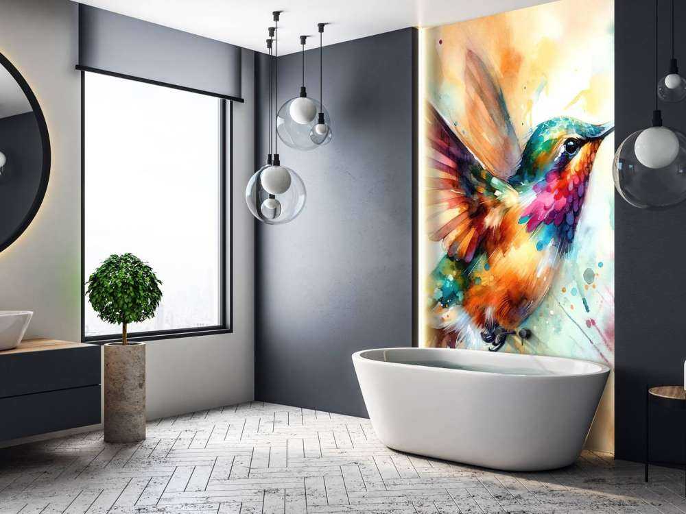 Iridescent Hummingbird Mid Flight