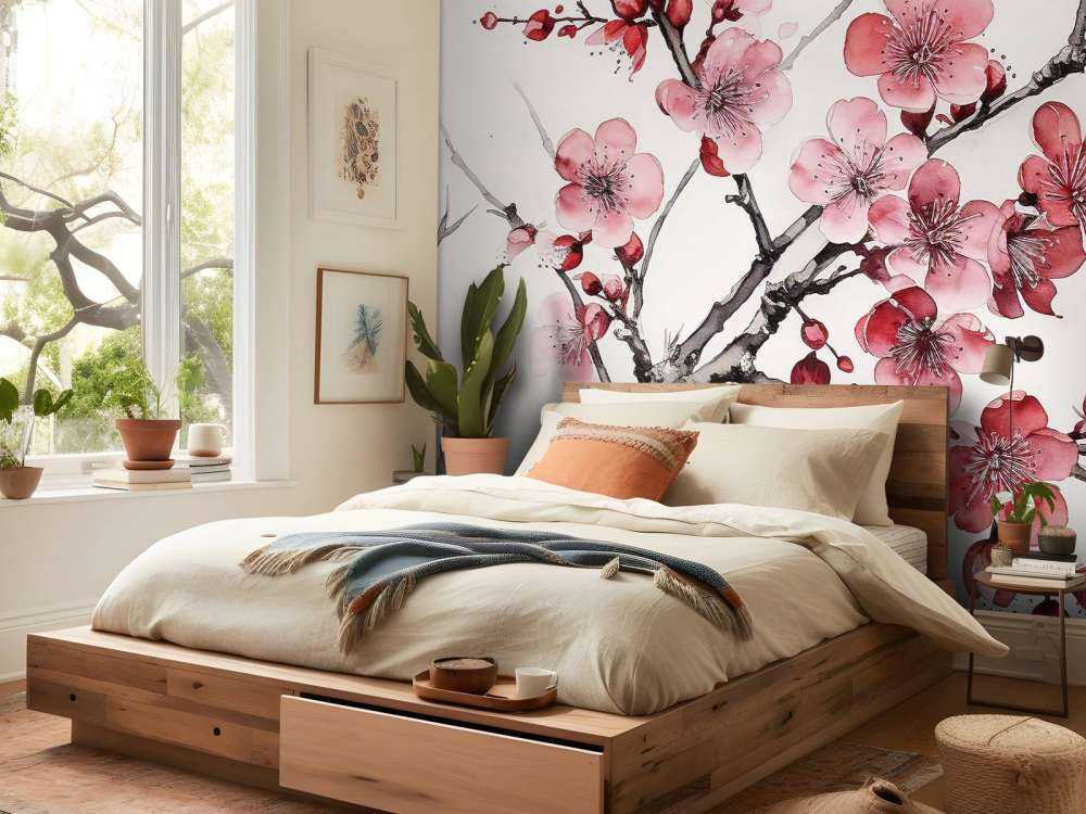 Ink Cherry Blossoms Branches #6