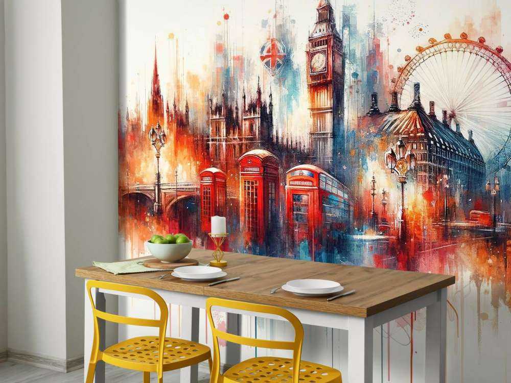 Watercolor London Skyline