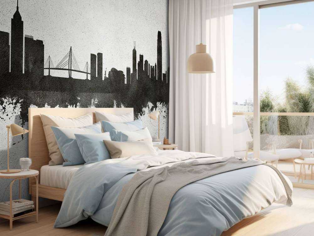 Waterverf skyline, Hong Kong