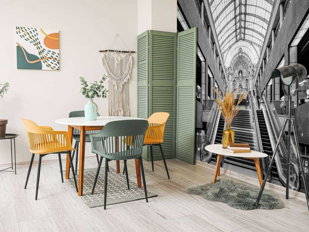 Antwerpen centraal station zwart wit