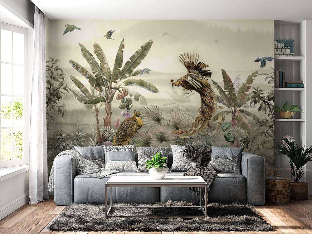 Jungle met vogels