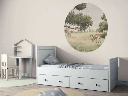 Landschap met dieren in beige