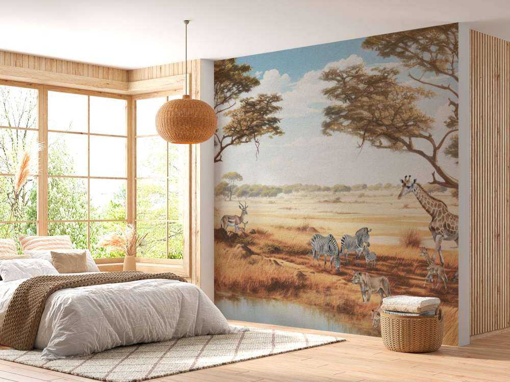 Safari landschap in kleur